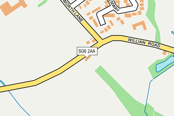 SG6 2AA map - OS OpenMap – Local (Ordnance Survey)