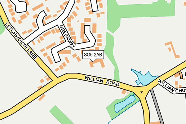 SG6 2AB map - OS OpenMap – Local (Ordnance Survey)