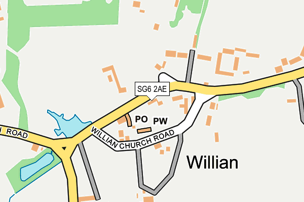 SG6 2AE map - OS OpenMap – Local (Ordnance Survey)