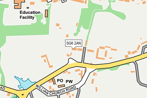 SG6 2AN map - OS OpenMap – Local (Ordnance Survey)
