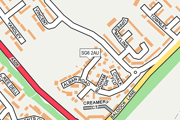SG6 2AU map - OS OpenMap – Local (Ordnance Survey)