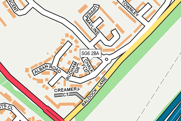 SG6 2BA map - OS OpenMap – Local (Ordnance Survey)