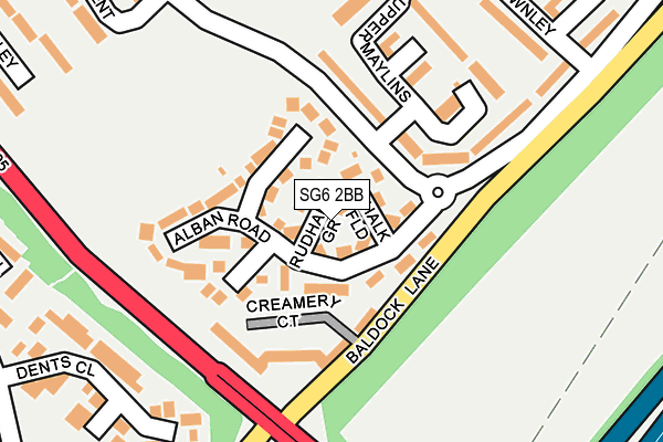 SG6 2BB map - OS OpenMap – Local (Ordnance Survey)