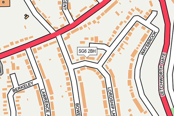 SG6 2BH map - OS OpenMap – Local (Ordnance Survey)