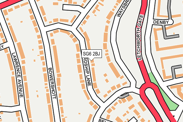 SG6 2BJ map - OS OpenMap – Local (Ordnance Survey)