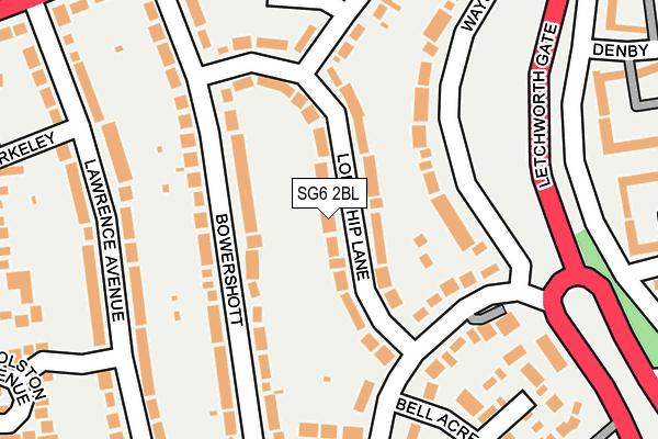 SG6 2BL map - OS OpenMap – Local (Ordnance Survey)