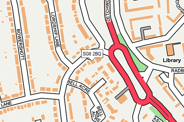 SG6 2BQ map - OS OpenMap – Local (Ordnance Survey)