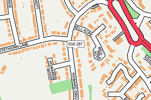 SG6 2BT map - OS OpenMap – Local (Ordnance Survey)