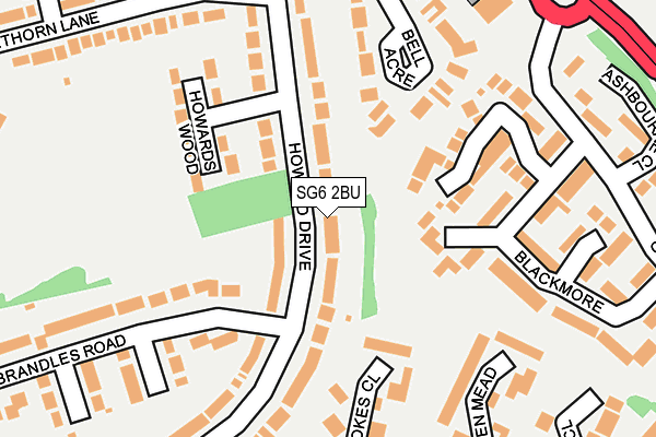 SG6 2BU map - OS OpenMap – Local (Ordnance Survey)