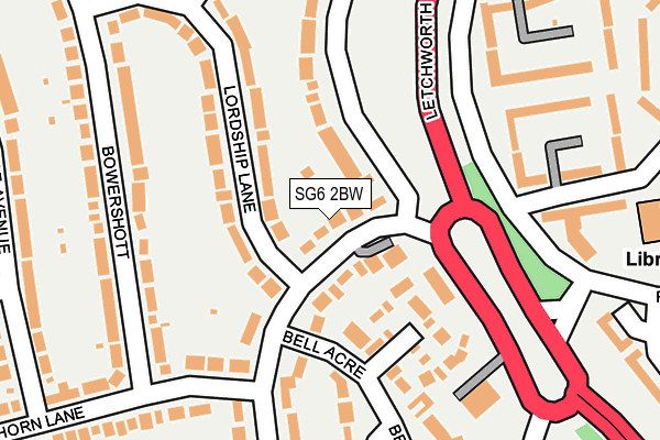 SG6 2BW map - OS OpenMap – Local (Ordnance Survey)