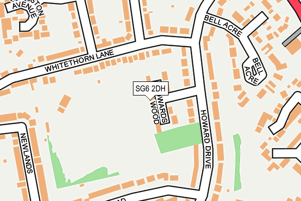 SG6 2DH map - OS OpenMap – Local (Ordnance Survey)