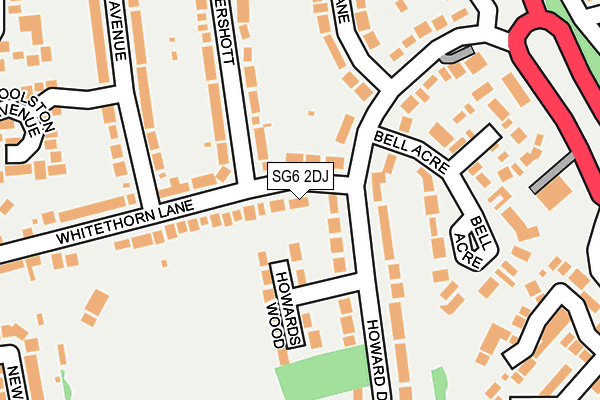 SG6 2DJ map - OS OpenMap – Local (Ordnance Survey)