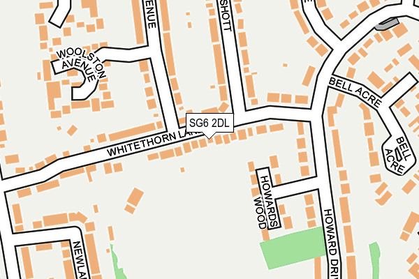 SG6 2DL map - OS OpenMap – Local (Ordnance Survey)