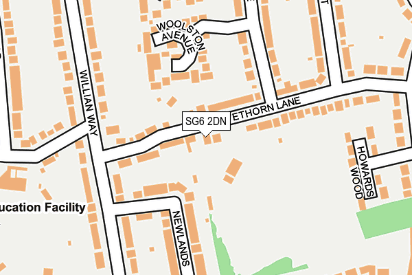 SG6 2DN map - OS OpenMap – Local (Ordnance Survey)