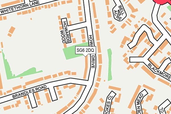 SG6 2DQ map - OS OpenMap – Local (Ordnance Survey)
