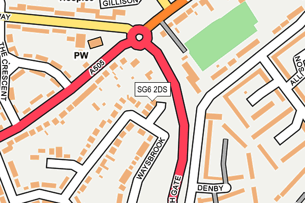 SG6 2DS map - OS OpenMap – Local (Ordnance Survey)