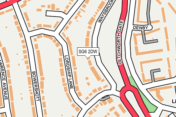 SG6 2DW map - OS OpenMap – Local (Ordnance Survey)