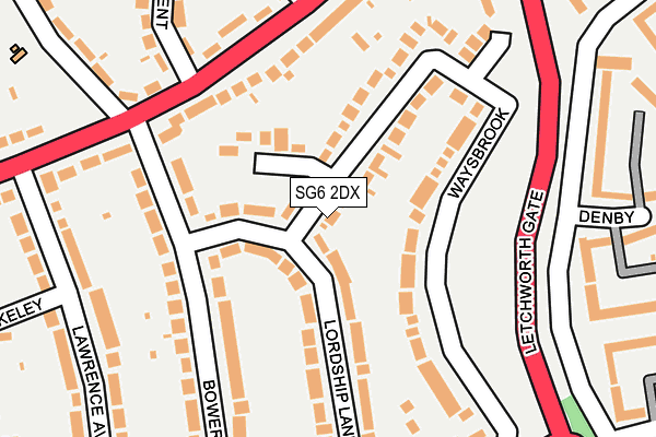 SG6 2DX map - OS OpenMap – Local (Ordnance Survey)