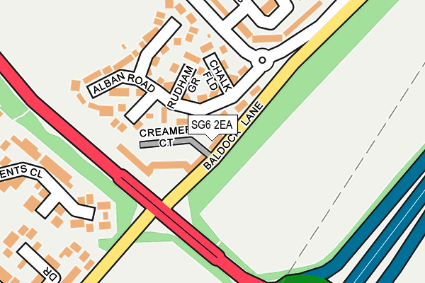 SG6 2EA map - OS OpenMap – Local (Ordnance Survey)