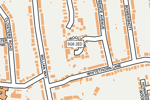 SG6 2ED map - OS OpenMap – Local (Ordnance Survey)