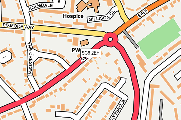 SG6 2EH map - OS OpenMap – Local (Ordnance Survey)