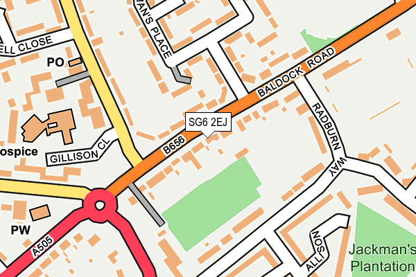 SG6 2EJ map - OS OpenMap – Local (Ordnance Survey)