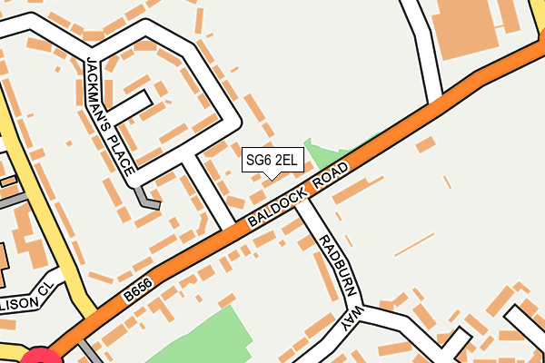 SG6 2EL map - OS OpenMap – Local (Ordnance Survey)