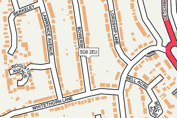 SG6 2EU map - OS OpenMap – Local (Ordnance Survey)