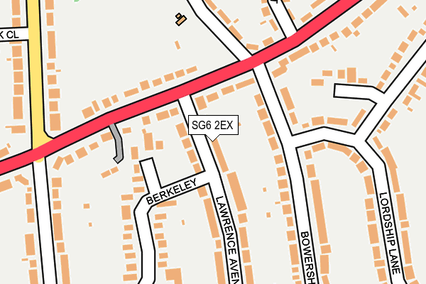 SG6 2EX map - OS OpenMap – Local (Ordnance Survey)