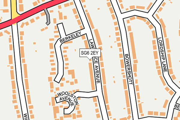 SG6 2EY map - OS OpenMap – Local (Ordnance Survey)