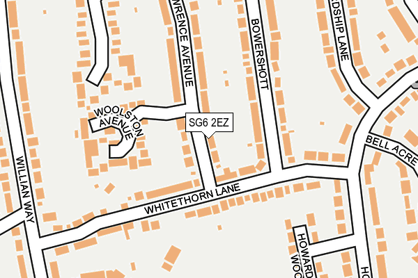 SG6 2EZ map - OS OpenMap – Local (Ordnance Survey)