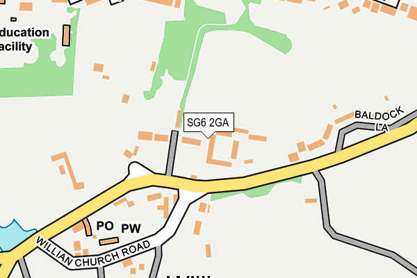 SG6 2GA map - OS OpenMap – Local (Ordnance Survey)