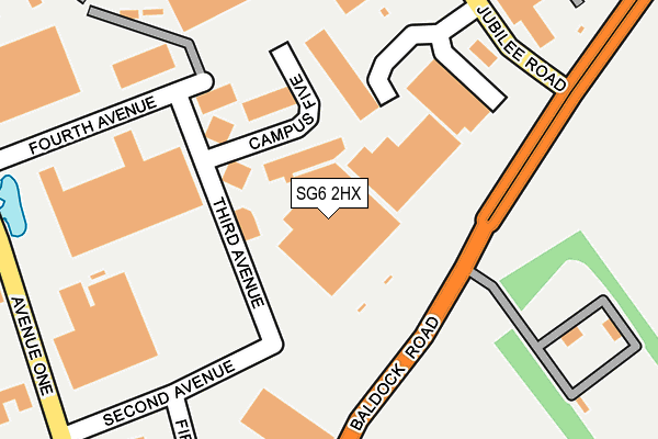 SG6 2HX map - OS OpenMap – Local (Ordnance Survey)