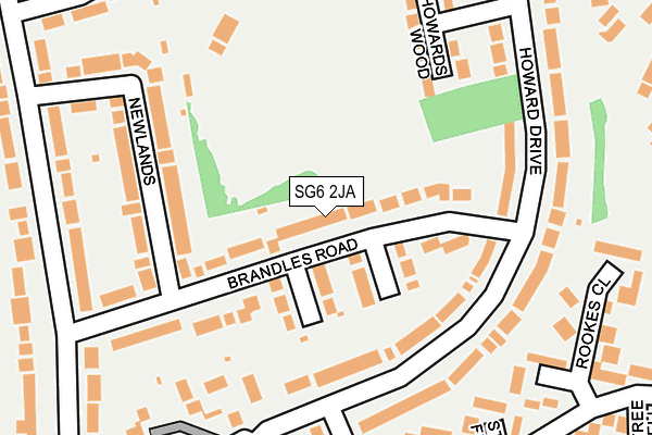 SG6 2JA map - OS OpenMap – Local (Ordnance Survey)