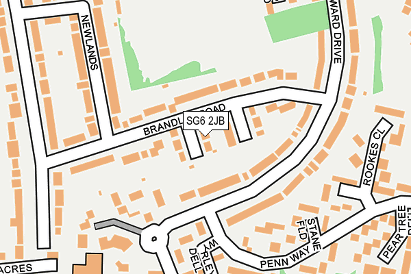 SG6 2JB map - OS OpenMap – Local (Ordnance Survey)