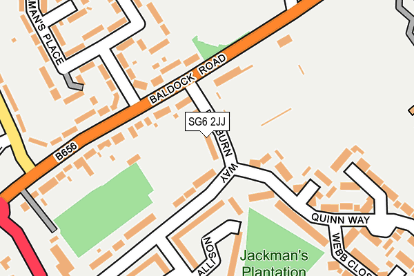 SG6 2JJ map - OS OpenMap – Local (Ordnance Survey)