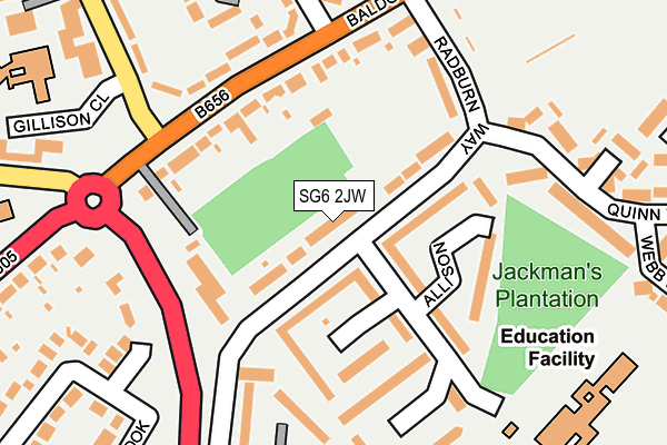 SG6 2JW map - OS OpenMap – Local (Ordnance Survey)