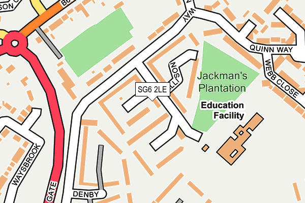 SG6 2LE map - OS OpenMap – Local (Ordnance Survey)