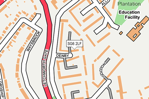 SG6 2LF map - OS OpenMap – Local (Ordnance Survey)