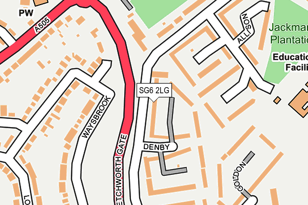 SG6 2LG map - OS OpenMap – Local (Ordnance Survey)