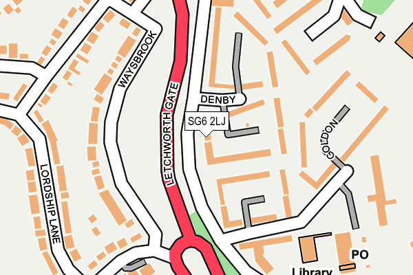 SG6 2LJ map - OS OpenMap – Local (Ordnance Survey)