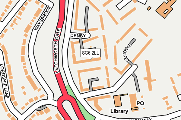 SG6 2LL map - OS OpenMap – Local (Ordnance Survey)