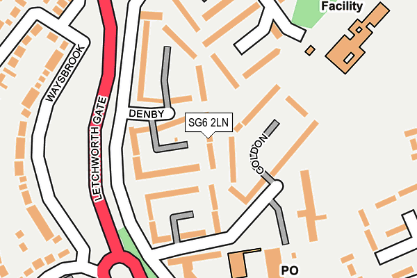 SG6 2LN map - OS OpenMap – Local (Ordnance Survey)