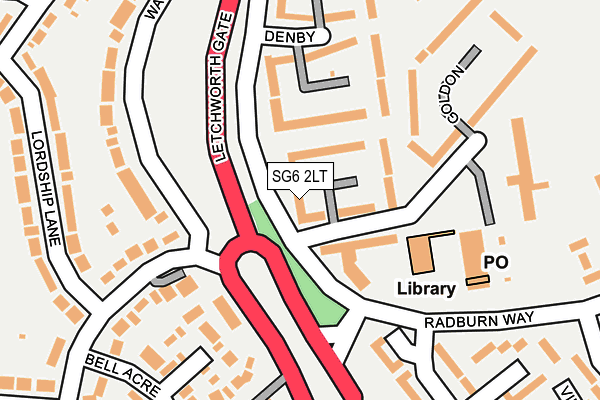 SG6 2LT map - OS OpenMap – Local (Ordnance Survey)