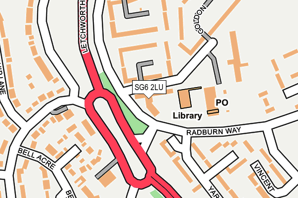 SG6 2LU map - OS OpenMap – Local (Ordnance Survey)