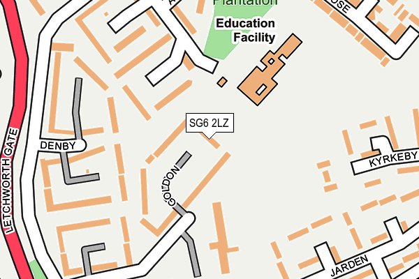 SG6 2LZ map - OS OpenMap – Local (Ordnance Survey)