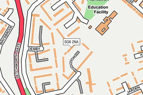 SG6 2NA map - OS OpenMap – Local (Ordnance Survey)