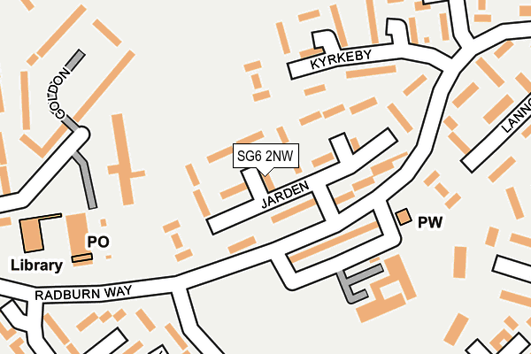 SG6 2NW map - OS OpenMap – Local (Ordnance Survey)