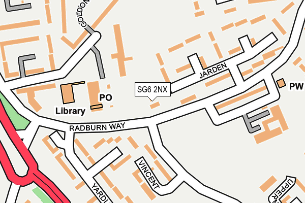 SG6 2NX map - OS OpenMap – Local (Ordnance Survey)