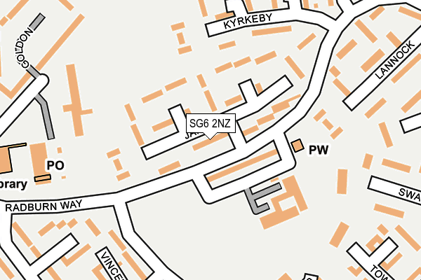 SG6 2NZ map - OS OpenMap – Local (Ordnance Survey)